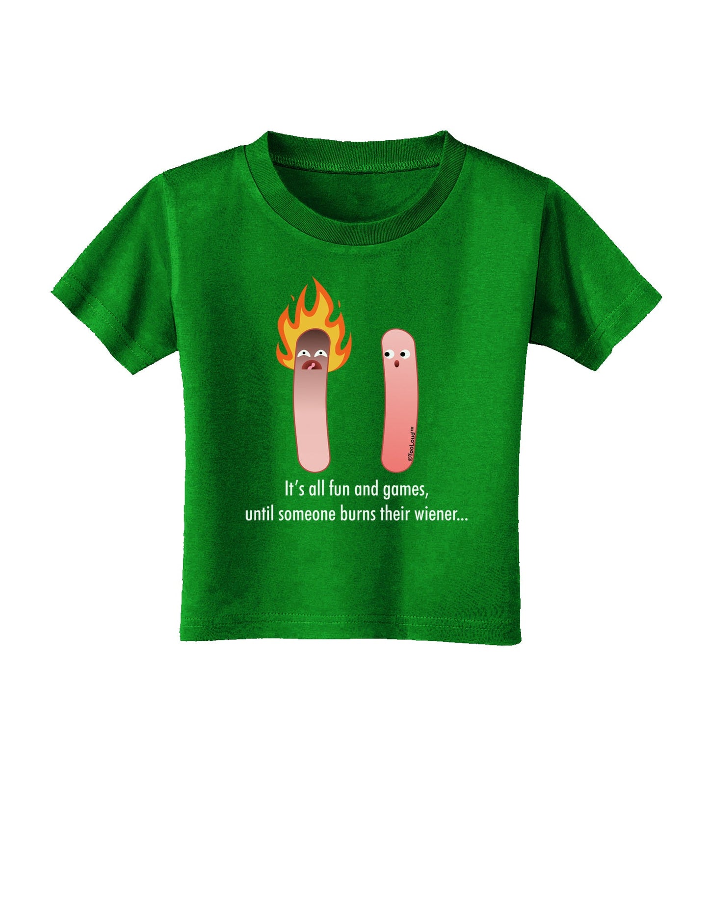 It's All Fun and Games - Wiener Toddler T-Shirt Dark by TooLoud-Toddler T-Shirt-TooLoud-Clover-Green-2T-Davson Sales