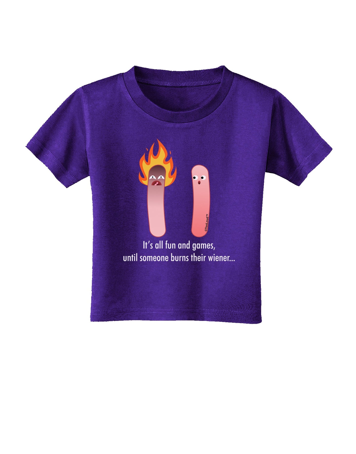 It's All Fun and Games - Wiener Toddler T-Shirt Dark by TooLoud-Toddler T-Shirt-TooLoud-Purple-2T-Davson Sales