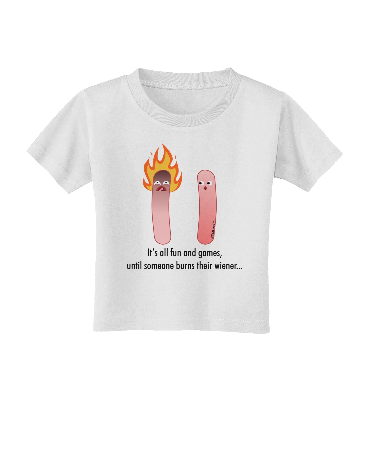 It's All Fun and Games - Wiener Toddler T-Shirt by TooLoud-Toddler T-Shirt-TooLoud-White-2T-Davson Sales
