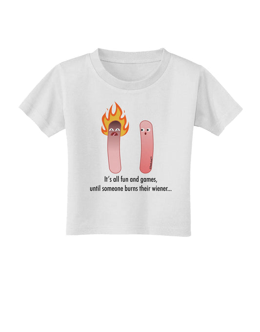 It's All Fun and Games - Wiener Toddler T-Shirt by TooLoud-Toddler T-Shirt-TooLoud-White-2T-Davson Sales