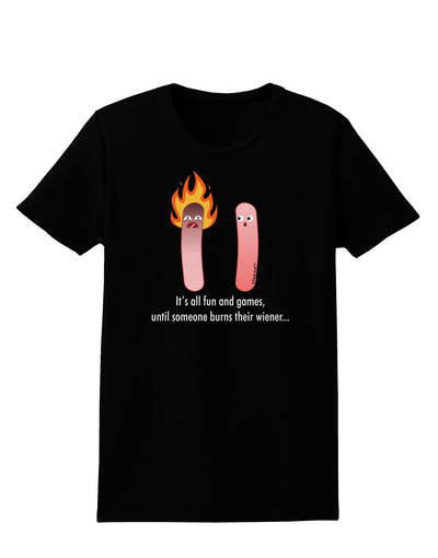 It's All Fun and Games - Wiener Womens Dark T-Shirt by TooLoud-Womens T-Shirt-TooLoud-Black-X-Small-Davson Sales