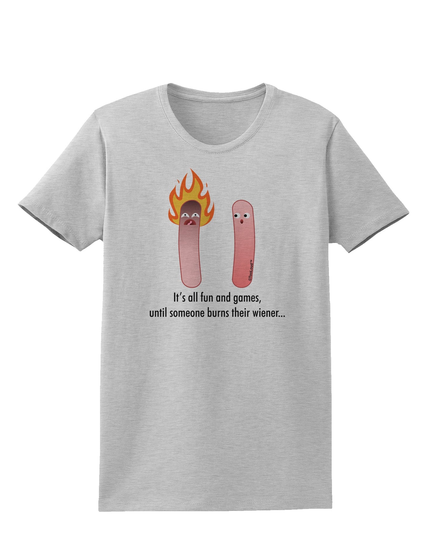 It's All Fun and Games - Wiener Womens T-Shirt by TooLoud-Womens T-Shirt-TooLoud-AshGray-X-Small-Davson Sales