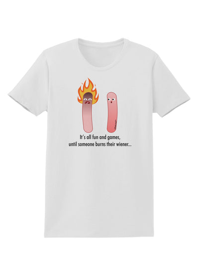 It's All Fun and Games - Wiener Womens T-Shirt by TooLoud-Womens T-Shirt-TooLoud-White-X-Small-Davson Sales