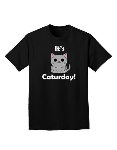 It's Caturday Cute Cat Design Adult Dark T-Shirt by TooLoud-Mens T-Shirt-TooLoud-Black-Small-Davson Sales