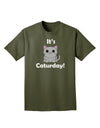 It's Caturday Cute Cat Design Adult Dark T-Shirt by TooLoud-Mens T-Shirt-TooLoud-Military-Green-Small-Davson Sales