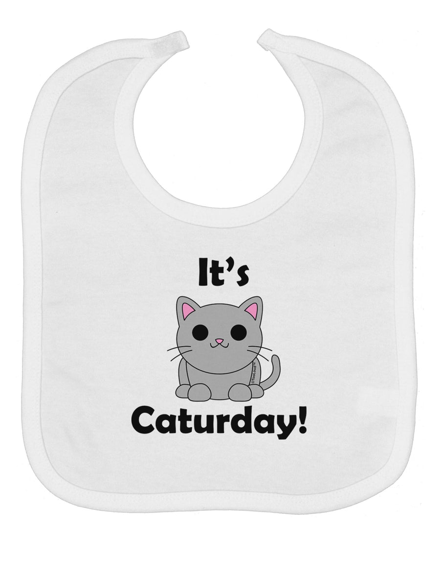 It's Caturday Cute Cat Design Baby Bib by TooLoud