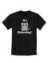 It's Caturday Cute Cat Design Childrens Dark T-Shirt by TooLoud-Childrens T-Shirt-TooLoud-Black-X-Small-Davson Sales