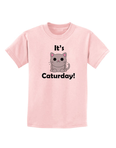 It's Caturday Cute Cat Design Childrens T-Shirt by TooLoud-Childrens T-Shirt-TooLoud-PalePink-X-Small-Davson Sales