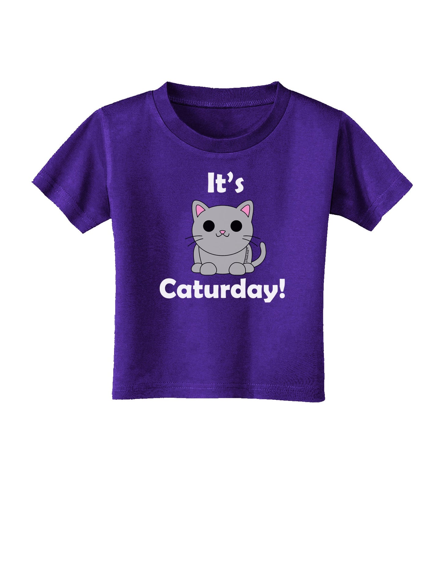 It's Caturday Cute Cat Design Toddler T-Shirt Dark by TooLoud-Toddler T-Shirt-TooLoud-Purple-2T-Davson Sales