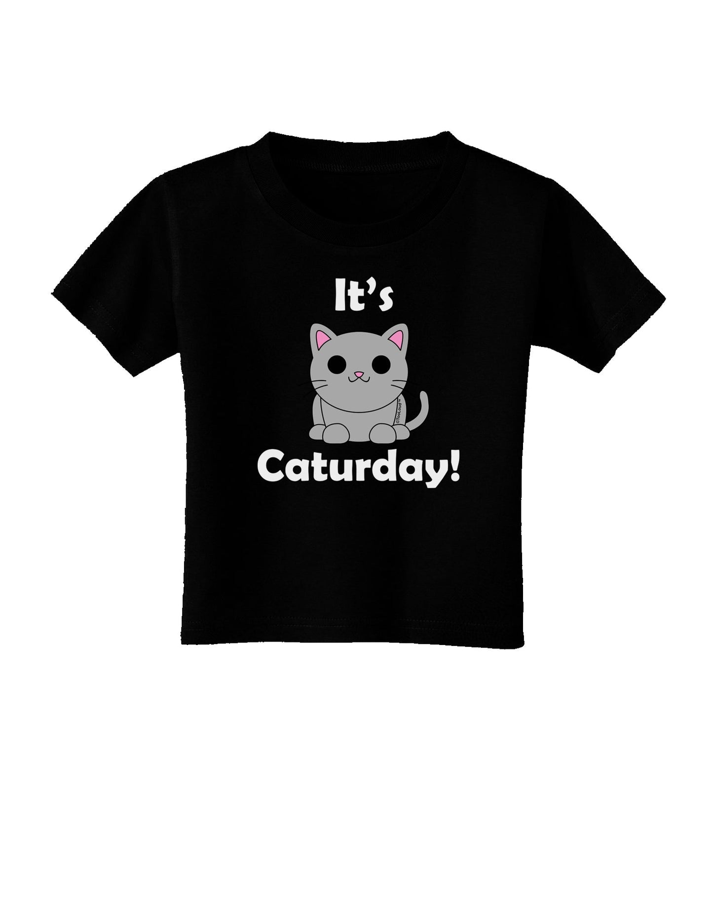 It's Caturday Cute Cat Design Toddler T-Shirt Dark by TooLoud-Toddler T-Shirt-TooLoud-Black-2T-Davson Sales