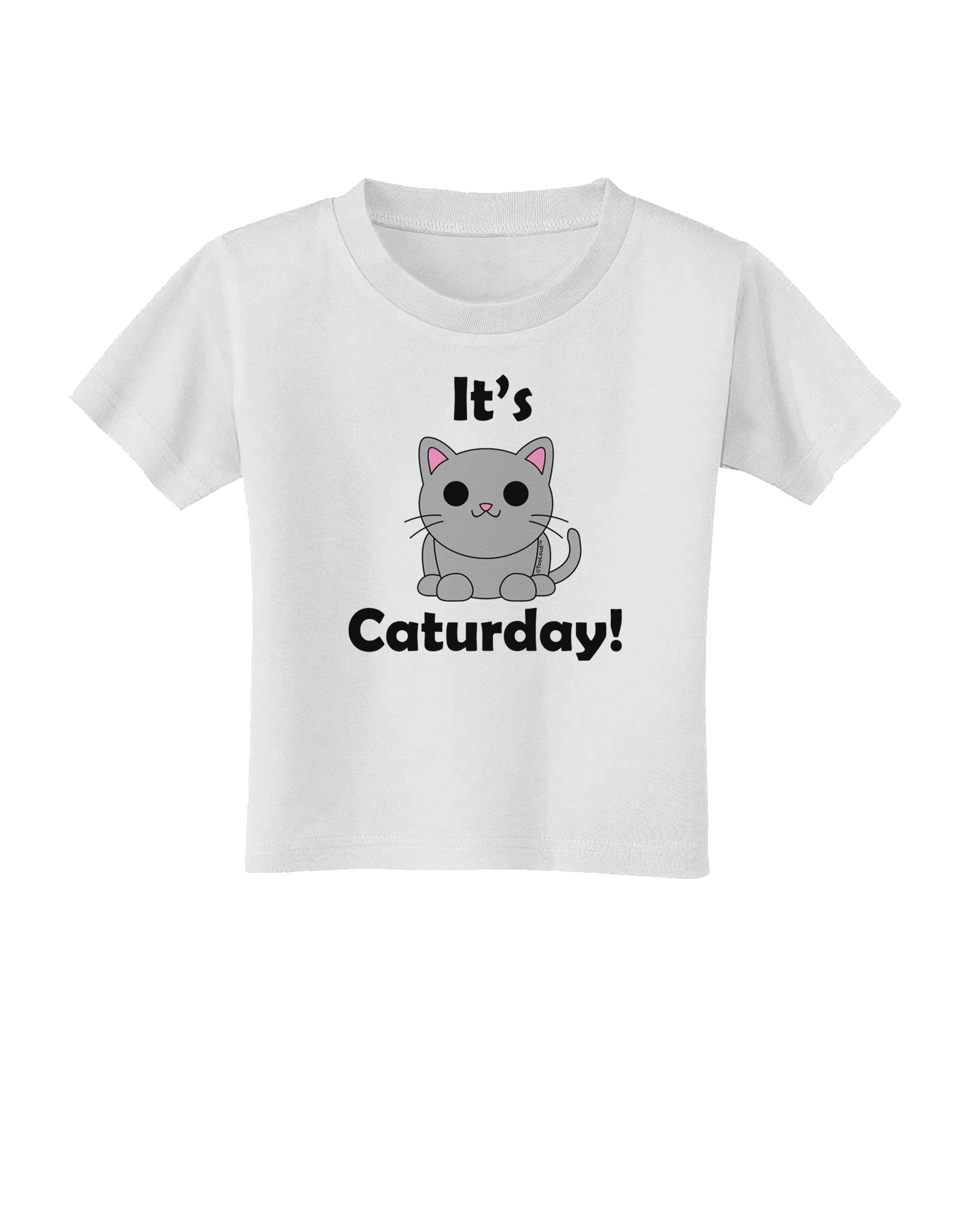 It's Caturday Cute Cat Design Toddler T-Shirt by TooLoud-Toddler T-Shirt-TooLoud-White-2T-Davson Sales