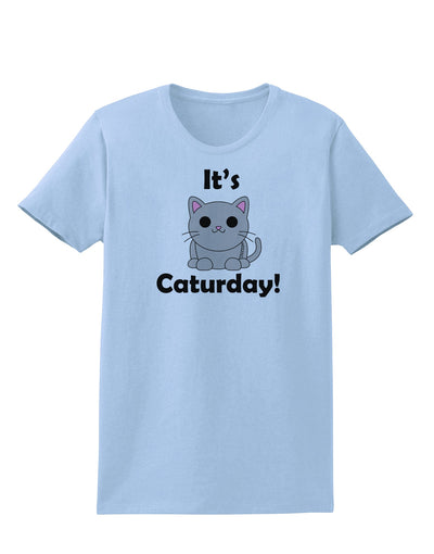 It's Caturday Cute Cat Design Womens T-Shirt by TooLoud-Womens T-Shirt-TooLoud-Light-Blue-X-Small-Davson Sales