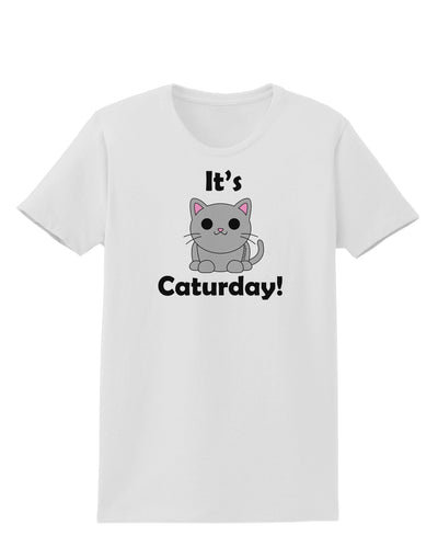 It's Caturday Cute Cat Design Womens T-Shirt by TooLoud-Womens T-Shirt-TooLoud-White-X-Small-Davson Sales