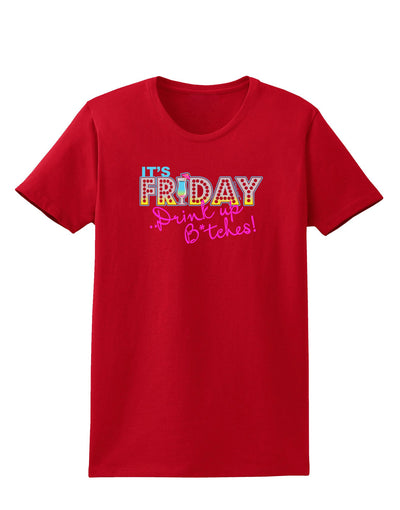 It's Friday - Drink Up Womens Dark T-Shirt-Womens T-Shirt-TooLoud-Red-X-Small-Davson Sales