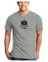 It's Good to be the King - Boss Day Adult V-Neck T-shirt-Mens V-Neck T-Shirt-TooLoud-HeatherGray-Small-Davson Sales