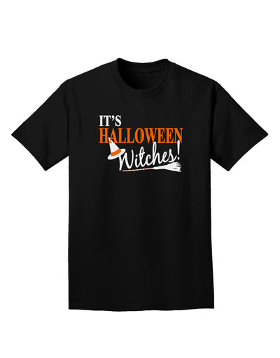 It's Halloween Witches Hat Adult Dark T-Shirt-Mens T-Shirt-TooLoud-Black-Small-Davson Sales