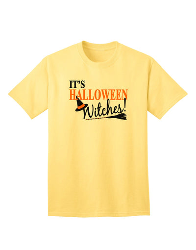 It's Halloween Witches Hat Adult T-Shirt-unisex t-shirt-TooLoud-Yellow-Small-Davson Sales