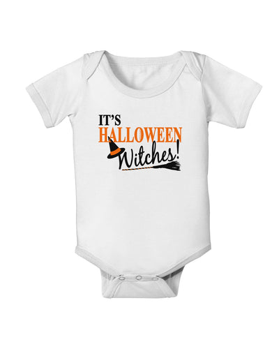 It's Halloween Witches Hat Baby Romper Bodysuit-Baby Romper-TooLoud-White-06-Months-Davson Sales