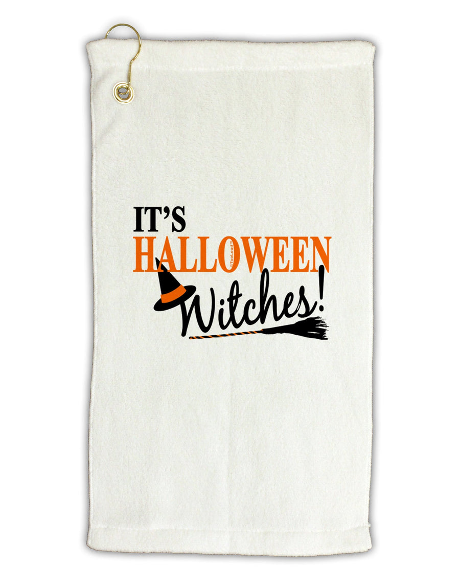 It's Halloween Witches Hat Micro Terry Gromet Golf Towel 16 x 25 inch-Golf Towel-TooLoud-White-Davson Sales