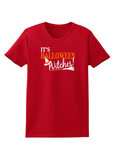 It's Halloween Witches Hat Womens Dark T-Shirt-TooLoud-Red-X-Small-Davson Sales