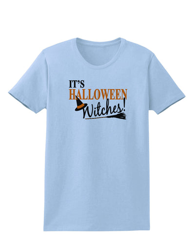 It's Halloween Witches Hat Womens T-Shirt-Womens T-Shirt-TooLoud-Light-Blue-X-Small-Davson Sales