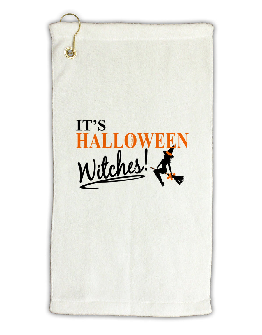 It's Halloween Witches Micro Terry Gromet Golf Towel 16 x 25 inch-Golf Towel-TooLoud-White-Davson Sales