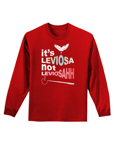 It's LeviOsa not LeviosAHH Adult Long Sleeve Dark T-Shirt-TooLoud-Red-Small-Davson Sales