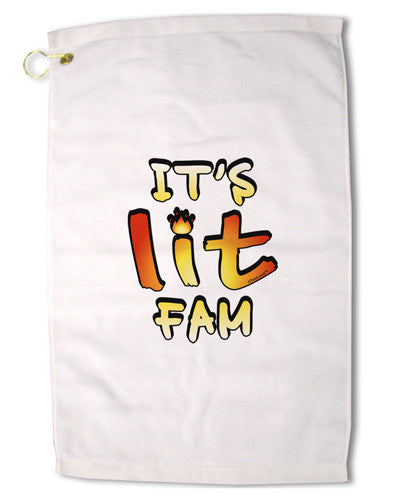 It's Lit Fam Premium Cotton Golf Towel - 16 x 25 inch-Golf Towel-TooLoud-16x25"-Davson Sales