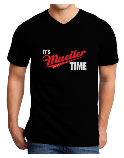 It's Mueller Time Anti-Trump Funny Adult Dark V-Neck T-Shirt by TooLoud-Mens V-Neck T-Shirt-TooLoud-Black-Small-Davson Sales