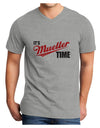 It's Mueller Time Anti-Trump Funny Adult V-Neck T-shirt by TooLoud-Mens V-Neck T-Shirt-TooLoud-HeatherGray-Small-Davson Sales
