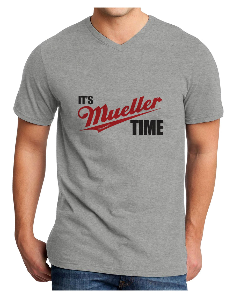 It's Mueller Time Anti-Trump Funny Adult V-Neck T-shirt by TooLoud