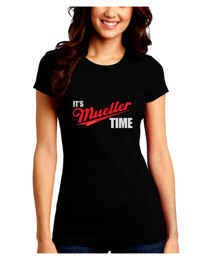 It's Mueller Time Anti-Trump Funny Juniors Petite Crew Dark T-Shirt by TooLoud-T-Shirts Juniors Tops-TooLoud-Black-Juniors Fitted Small-Davson Sales