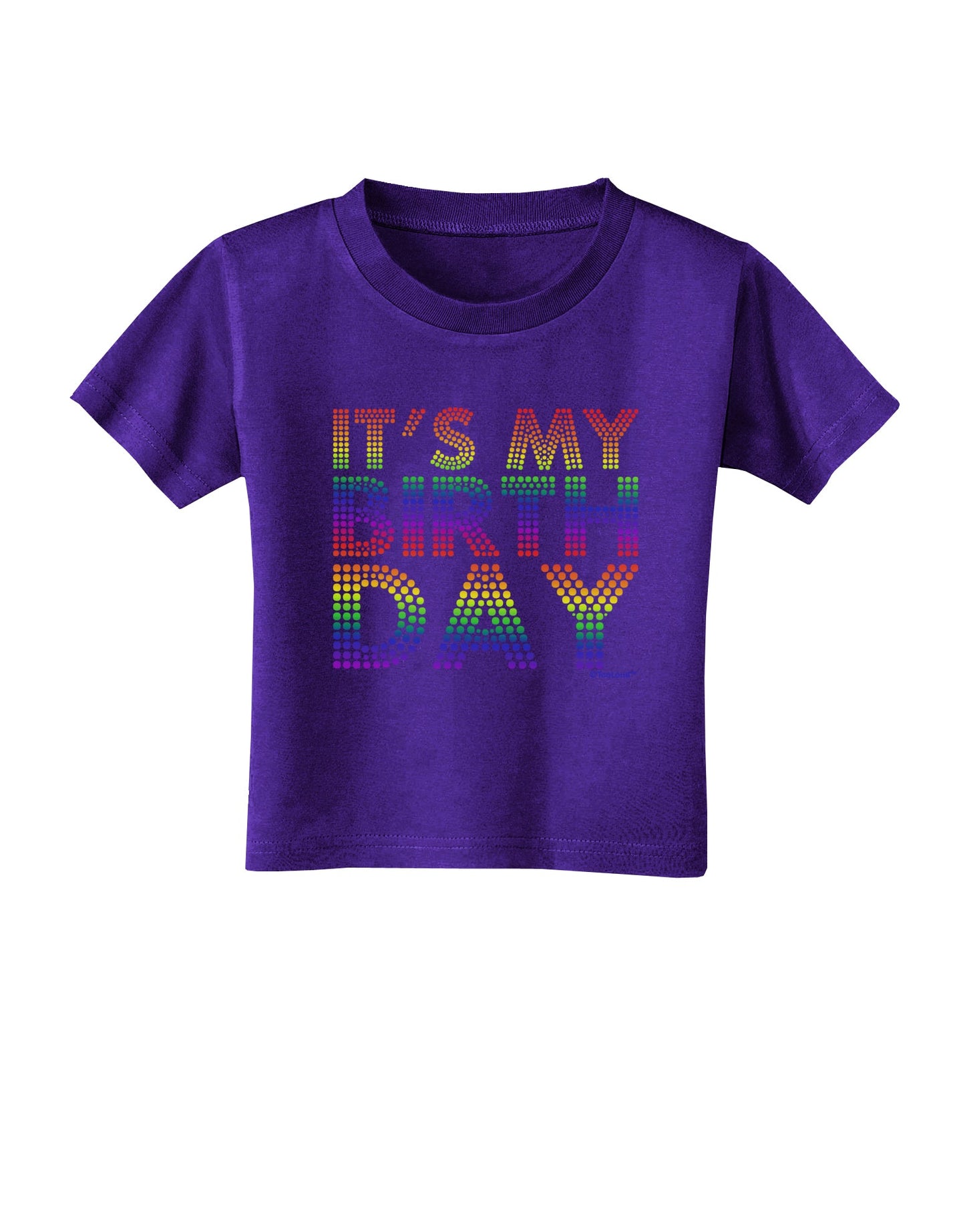 It's My Birthday - Candy Colored Dots Toddler T-Shirt Dark by TooLoud-Toddler T-Shirt-TooLoud-Purple-2T-Davson Sales