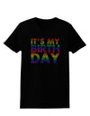 It's My Birthday - Candy Colored Dots Womens Dark T-Shirt by TooLoud-Womens T-Shirt-TooLoud-Black-X-Small-Davson Sales