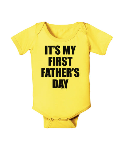 It's My First Father's Day Baby Romper Bodysuit-Baby Romper-TooLoud-Yellow-06-Months-Davson Sales