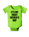 It's My First Father's Day Baby Romper Bodysuit-Baby Romper-TooLoud-Lime-Green-06-Months-Davson Sales