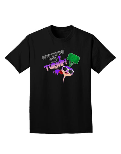 It's Thyme To Turnip Adult Dark T-Shirt-Mens T-Shirt-TooLoud-Black-Small-Davson Sales