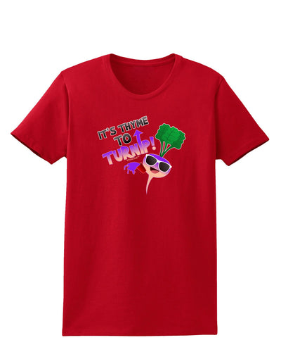 It's Thyme To Turnip Womens Dark T-Shirt-Womens T-Shirt-TooLoud-Red-X-Small-Davson Sales