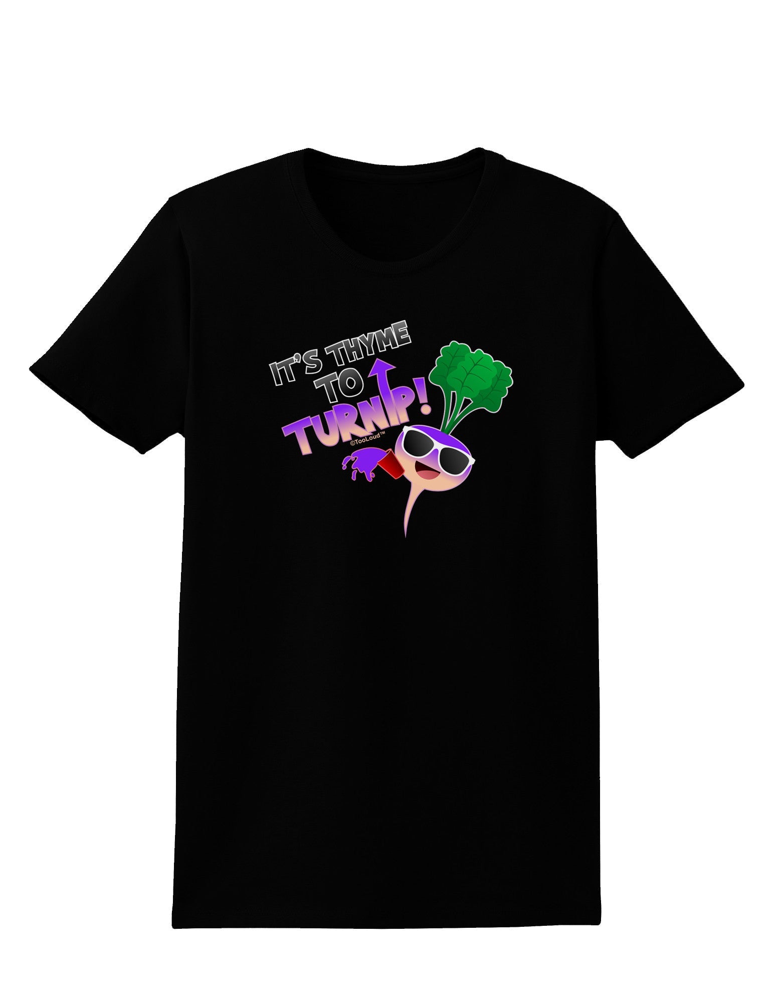 It's Thyme To Turnip Womens Dark T-Shirt-Womens T-Shirt-TooLoud-Black-X-Small-Davson Sales