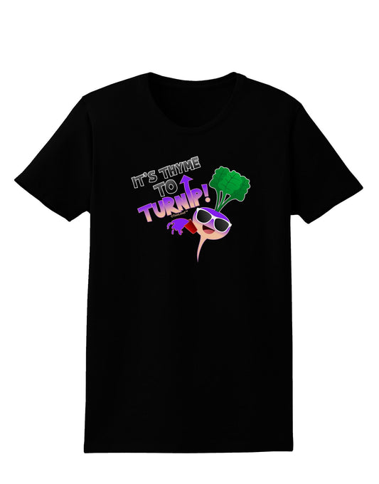 It's Thyme To Turnip Womens Dark T-Shirt-Womens T-Shirt-TooLoud-Black-X-Small-Davson Sales