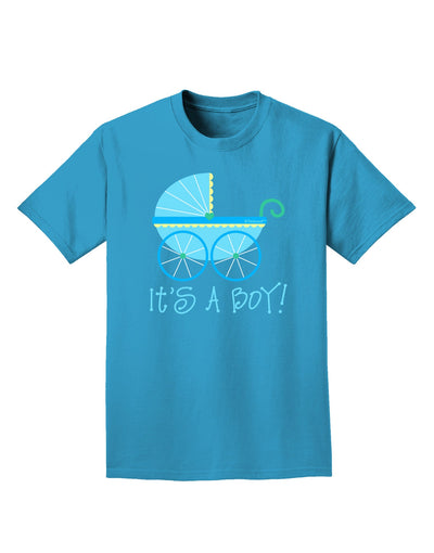 It's a Boy - Baby Boy Carriage Adult Dark T-Shirt-Mens T-Shirt-TooLoud-Turquoise-Small-Davson Sales