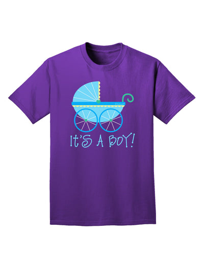 It's a Boy - Baby Boy Carriage Adult Dark T-Shirt-Mens T-Shirt-TooLoud-Purple-Small-Davson Sales