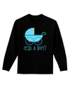 It's a Boy - Baby Boy Carriage Adult Long Sleeve Dark T-Shirt-TooLoud-Black-Small-Davson Sales