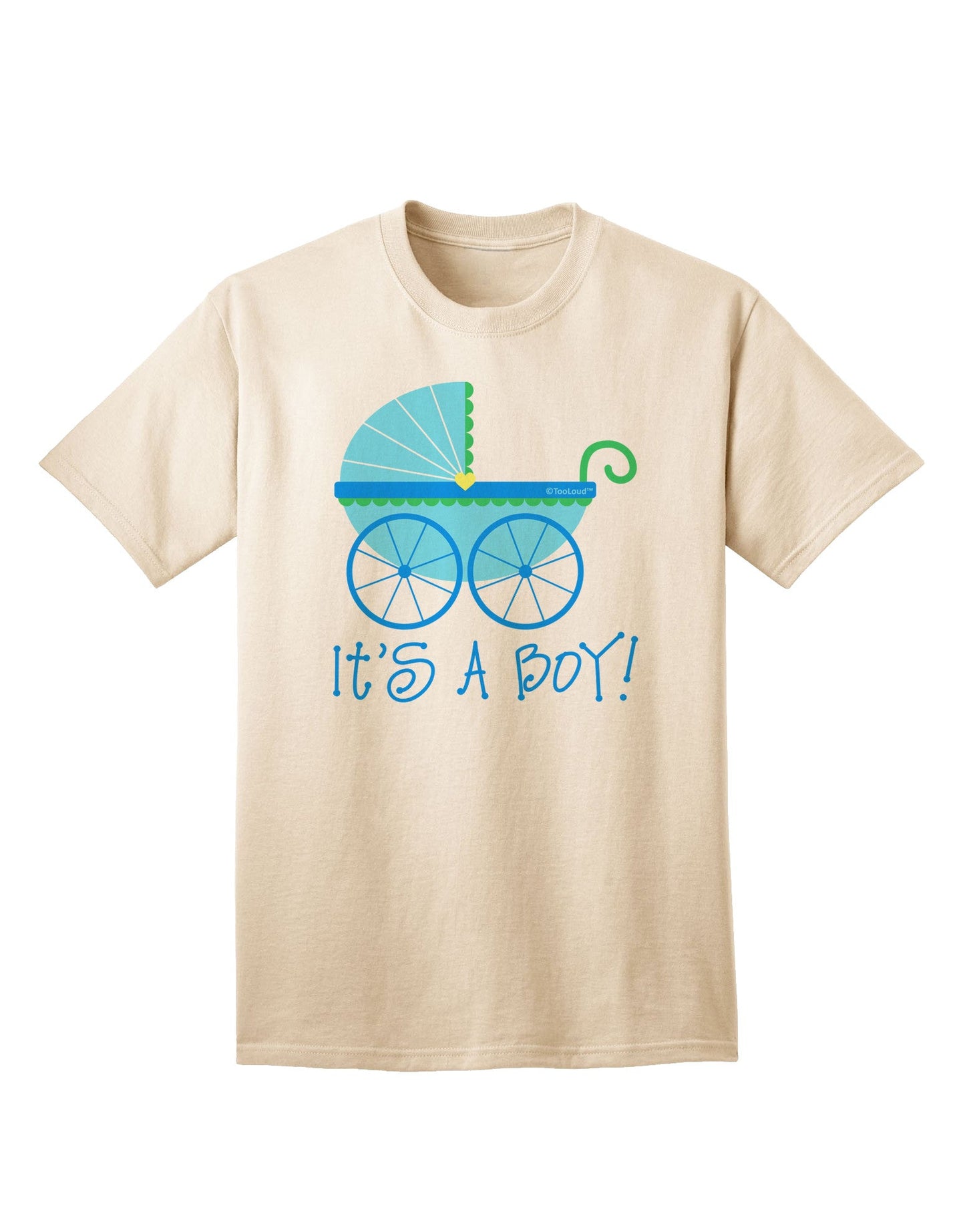 It's a Boy - Baby Boy Carriage Adult T-Shirt-Mens T-Shirt-TooLoud-Natural-Small-Davson Sales