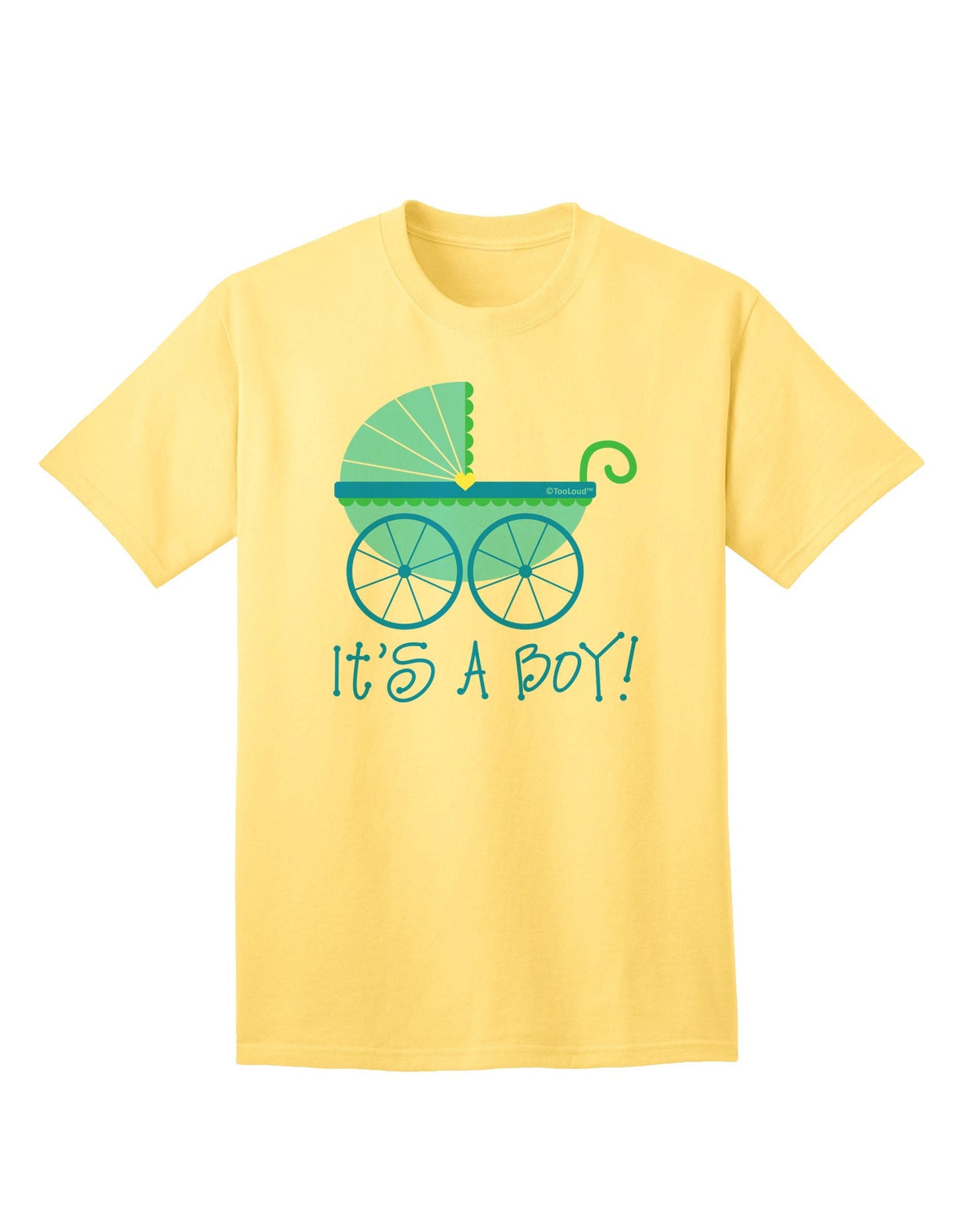 It's a Boy - Baby Boy Carriage Adult T-Shirt-Mens T-Shirt-TooLoud-Yellow-Small-Davson Sales