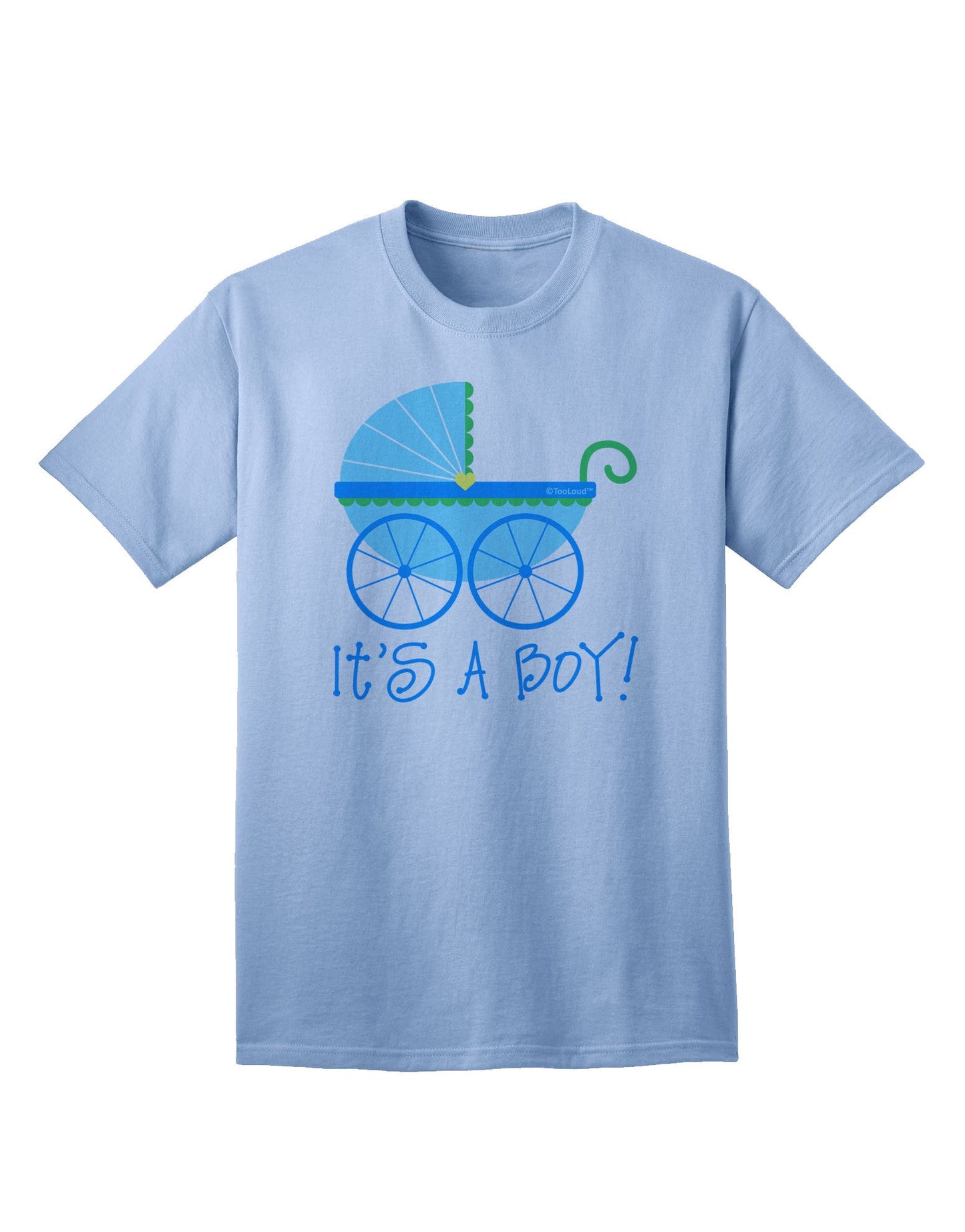 It's a Boy - Baby Boy Carriage Adult T-Shirt-Mens T-Shirt-TooLoud-Light-Blue-Small-Davson Sales