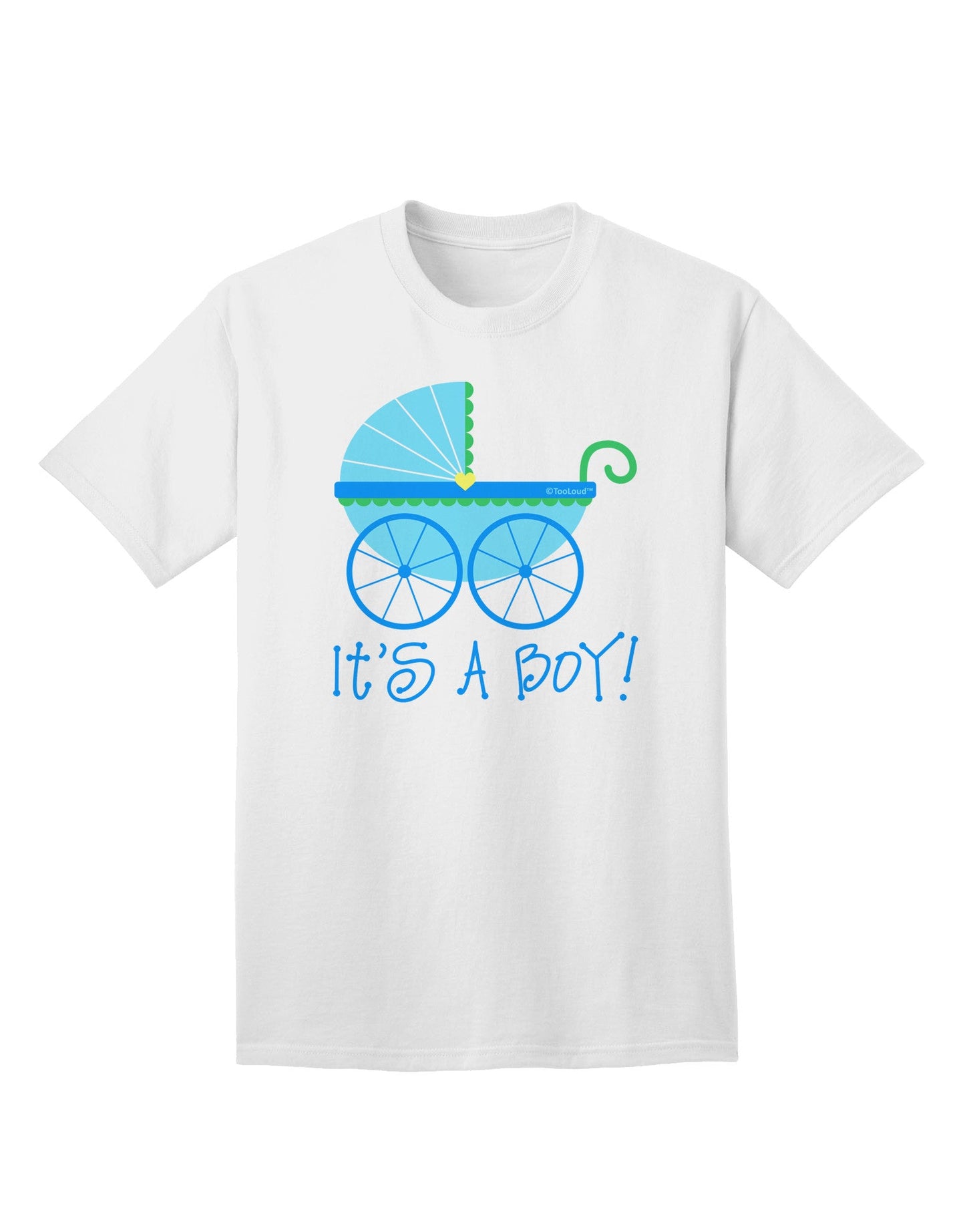 It's a Boy - Baby Boy Carriage Adult T-Shirt-Mens T-Shirt-TooLoud-White-Small-Davson Sales