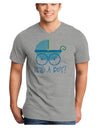 It's a Boy - Baby Boy Carriage Adult V-Neck T-shirt-Mens V-Neck T-Shirt-TooLoud-HeatherGray-Small-Davson Sales