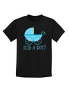 It's a Boy - Baby Boy Carriage Childrens Dark T-Shirt-Childrens T-Shirt-TooLoud-Black-X-Small-Davson Sales