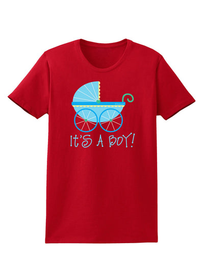 It's a Boy - Baby Boy Carriage Womens Dark T-Shirt-TooLoud-Red-X-Small-Davson Sales